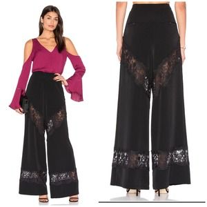 Majorelle Revolve Amanda Lace Wide Leg Pants Black Size M